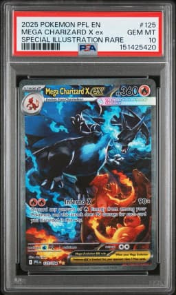 2025 #125 Mega Charizard X EX PSA 10 Pfl EN-Phantasmal Flames