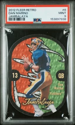 2012 #6 Dan Marino PSA 9 Fleer Retro Jambalaya