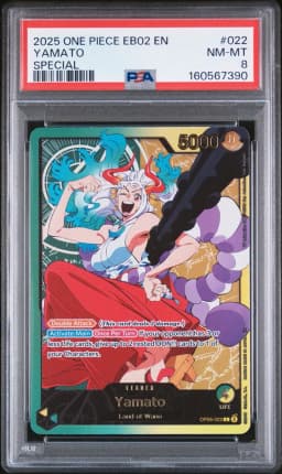2025 #022 Yamato PSA 8 One Piece EB02-Extra Booster -Anime 25th Collection-