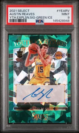 2021 #YEARV Austin Reaves PSA 9 Panini Select Youth Explosion Signatures