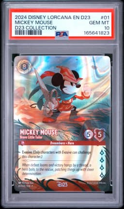 2024 #01 Mickey Mouse - Brave Little Tailor PSA 10 Disney Lorcana EN D23-D23 Expo Promo
