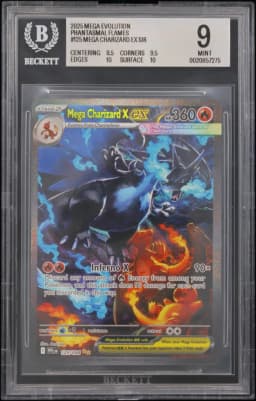 2025 #125 Mega Charizard X ex SIR BGS 9 TCG Mega Evolution Phantasmal Flames