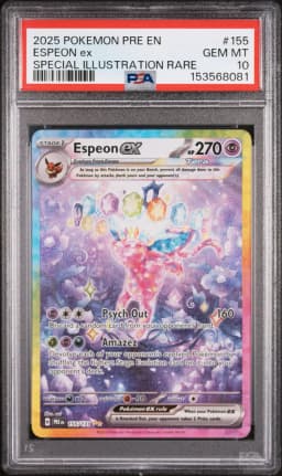 2025 #155 Espeon EX PSA 10 Pre EN-Prismatic Evolutions