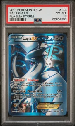 2013 #134 Full Art/Lugia EX PSA 8 Black & White Plasma Storm