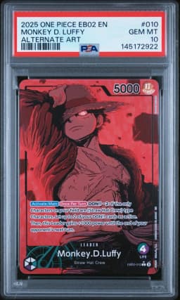 2025 #010 Monkey D. Luffy PSA 10 One Piece EB02-Extra Booster -Anime 25th Collection-