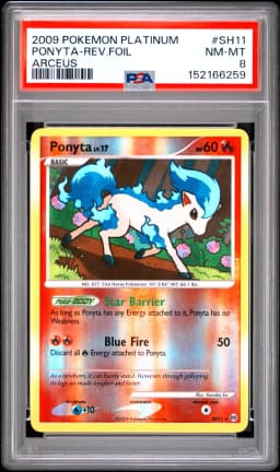 2009 #SH11 Ponyta-Reverse Foil PSA 8 Platinum Arceus