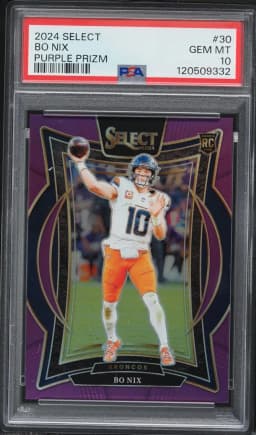 2024 #30 Bo Nix PSA 10 Panini Select Football