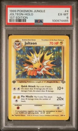 1999 #4 JOLTEON-HOLO 1st Edition PSA 6 Jungle