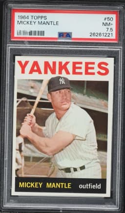 1964 #50 Mickey Mantle PSA 7.5 Topps Baseball
