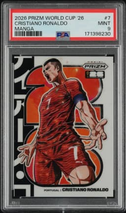 2026 #7 Cristiano Ronaldo PSA 9 Panini Prizm FIFA World Cup 2026 Manga