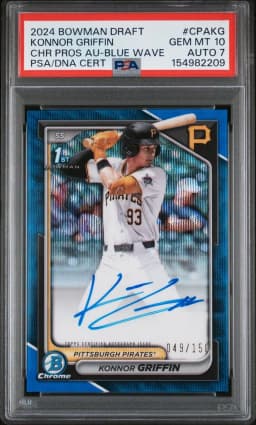 2024 #CPAKG Konnor Griffin PSA 10 Bowman Draft Chrome Prospect Autographs