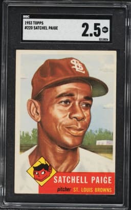 1953 #220 Satchell Paige SGC 2.5 Topps Baseball