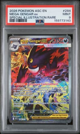 2026 #284 Mega Gengar EX PSA 9 Special Illustration Rare Pokemon Asc EN-Ascended Heroes Pokemon