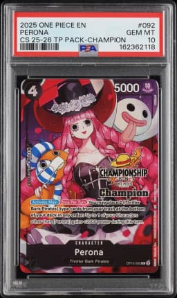 2025 #092 Perona PSA 10 One Piece Championship 25-26 Top Player Pack