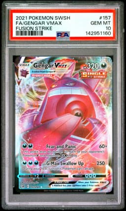 2021 #157 Full Art/Gengar Vmax PSA 10 Sword & Shield Fusion Strike