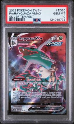 2022 #TG20 Full Art/Rayquaza Vmax PSA 10 Sword & Shield Silver Tempest