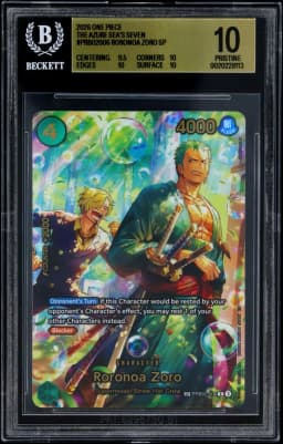 2026 #PRB02006 Roronoa Zoro SP BGS 10 One Piece Card Game The Azure Sea's Seven