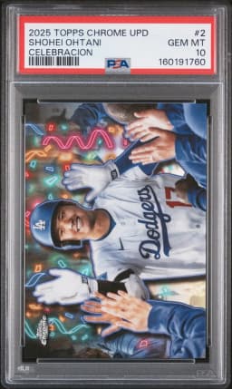 2025 #2 Shohei Ohtani PSA 10 Topps Chrome Update Celebracion