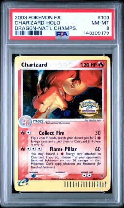2003 #100 Charizard-Holo PSA 8 EX Dragon