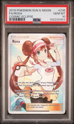 2019 #236 Full Art/Rosa PSA 10 Sun & Moon Cosmic Eclipse