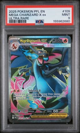 2025 #109 Mega Charizard X EX PSA 9 Pfl EN-Phantasmal Flames