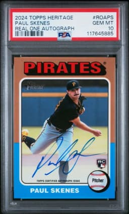 2024 #ROAPS Paul Skenes PSA 10 Topps Heritage Real One Autographs