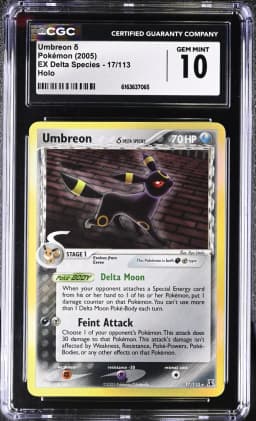 2005 #17 Umbreon δ CGC 10 EX Delta Species - English