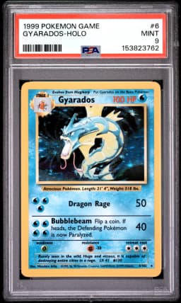 1999 #6 Gyarados-Holo PSA 9 Game