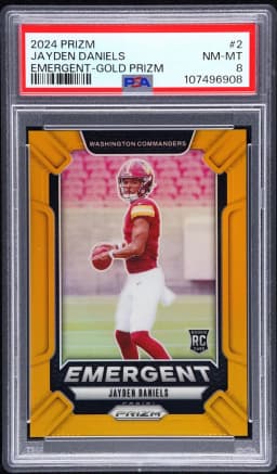 2024 #2 Jayden Daniels PSA 8 Panini Prizm Emergent