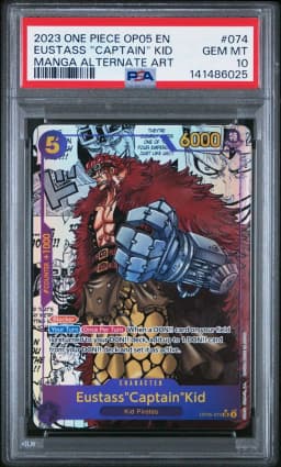 2023 #074 Eustass "Captain" Kid PSA 10 One Piece OP05-Awakening of the New Era