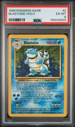 1999 #2 Blastoise-Holo PSA 6 Game