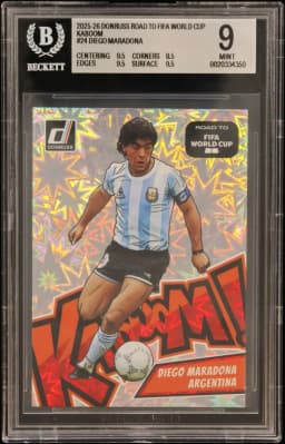 2025 #24 Diego Maradona BGS 9 Donruss Road to FIFA World Cup Kaboom