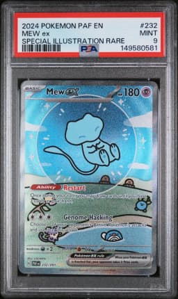 2024 #232 Mew EX PSA 9 Paf EN-Paldean Fates