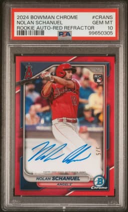 2024 #CRANS Nolan Schanuel PSA 10 Bowman Chrome Chrome Rookie Autographs