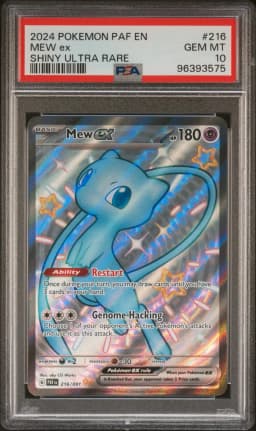 2024 #216 Mew EX PSA 10 Paf EN-Paldean Fates