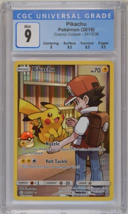 2019 #241 Pikachu CGC 9 Cosmic Eclipse - English