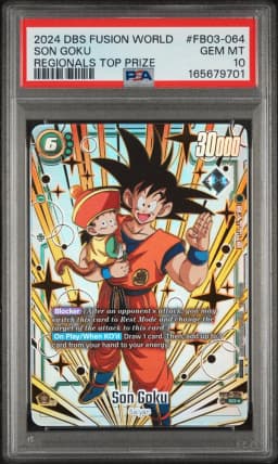 2024 #FB03-064 Son Goku PSA 10 Dragon Ball Super Card Game Fusion World Regionals Top Prize