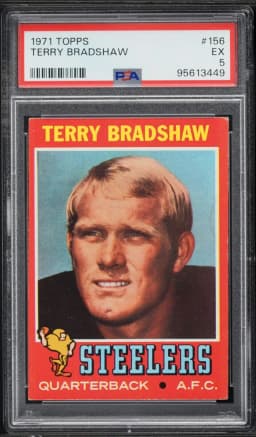 1971 #156 Terry Bradshaw PSA 5 Topps Football