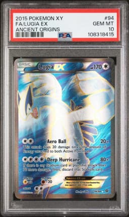 2015 #94 Full Art/Lugia EX PSA 10 XY Ancient Origins