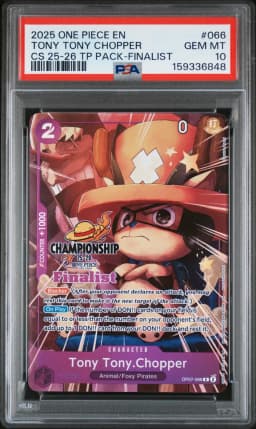 2025 #066 Tony Tony Chopper PSA 10 One Piece Championship 25-26 Top Player Pack