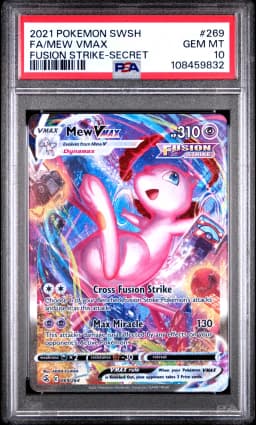 2021 #269 Full Art/Mew Vmax PSA 10 Sword & Shield Fusion Strike