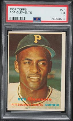 1957 #76 Bob Clemente PSA 5 Topps Baseball