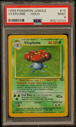 1999 #15 Vileplume-Holo PSA 9 Jungle