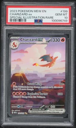 2023 #199 Charizard EX PSA 10 Mew EN-151 Pokemon