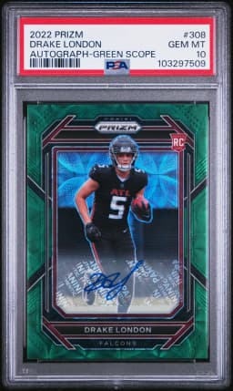 2022 #308 Drake London PSA 10 Panini Prizm