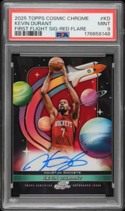 2025 #KD Kevin Durant PSA 9 Topps Cosmic Chrome First Flight Signatures