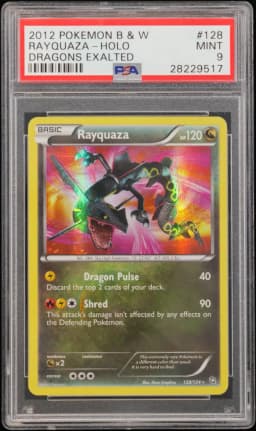 2012 #128 Rayquaza PSA 9 Black & White Dragons Exalted