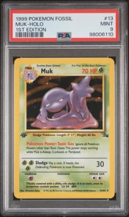 1999 #13 Muk-Holo 1st Edition PSA 9 Fossil