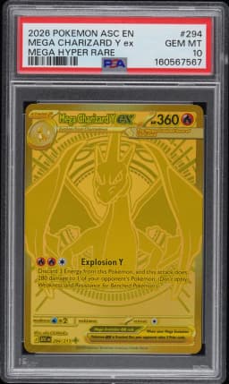 2026 #294 Mega Charizard Y EX PSA 10 Asc EN-Ascended Heroes