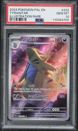 2023 #222 Tyranitar PSA 10 Pal EN-Paldea Evolved Pokemon